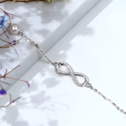 14K Gold Infinity Charm Bracelet