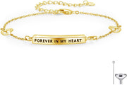 Gold & Sterling Silver Forever in My Heart Urn Bracelet
