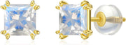 14K Gold 2.5ct Birthstone Stud Earrings