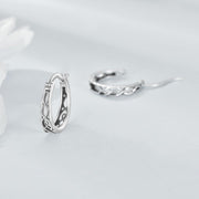 Sterling Silver Celtic Knotwork Hoop Earrings