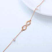14K Gold Infinity Charm Bracelet