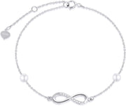 14K Gold Infinity Charm Bracelet