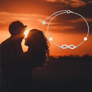 14K Gold Infinity Charm Bracelet