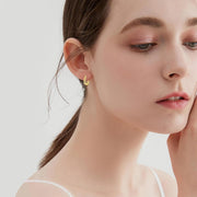 Sterling Silver & Gold Small Huggie Filigree Hoop Earrings