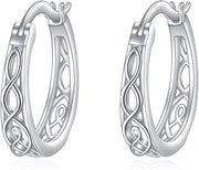 Sterling Silver & Gold Small Huggie Filigree Hoop Earrings