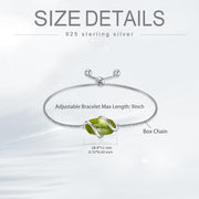 Sterling Silver Abalone Shell Square Charm Adjustable Bolo Bracelet