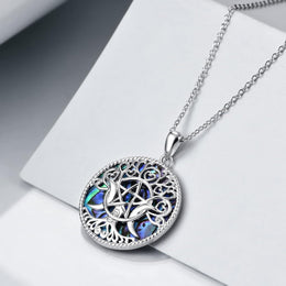 Sterling Silver Moon Goddess Pendant Necklace