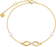 14K Gold Infinity Charm Bracelet