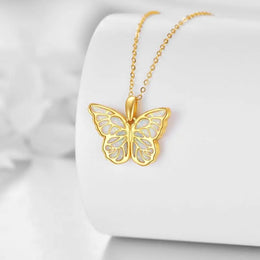 14K Gold Butterfly Necklace