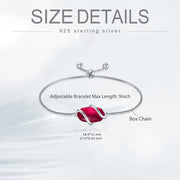 Sterling Silver Abalone Shell Square Charm Adjustable Bolo Bracelet