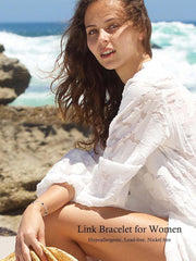 Sterling Silver Turquoise Beaded Chain Anklet Bracelet