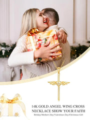 14K Gold Angel Heart Necklace