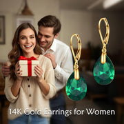 14K Gold Birthstone Earrings