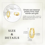 Sterling Silver & Gold Small Huggie Filigree Hoop Earrings