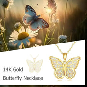 14K Gold Butterfly Necklace