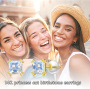 14K Gold 2.5ct Birthstone Stud Earrings