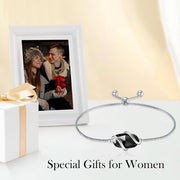 Sterling Silver Abalone Shell Square Charm Adjustable Bolo Bracelet