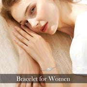 Sterling Silver Abalone Shell Square Charm Adjustable Bolo Bracelet