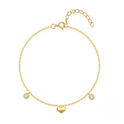 Sterling Silver With Zirconia Love Bracelet