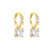 Sterling Silver New Creative Moon Star Earrings