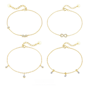 Sterling Silver Geometric Teardrop Bracelet