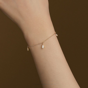 Sterling Silver Geometric Teardrop Bracelet