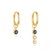 Sterling Silver New Ins Creative Moon Star Earrings