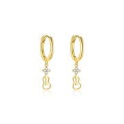 Sterling Silver Musical Note Fashion Earrings